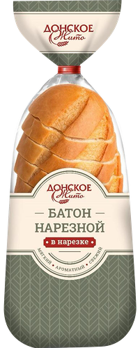 Батон Донское Жито нарезной в нарезке 380 г
