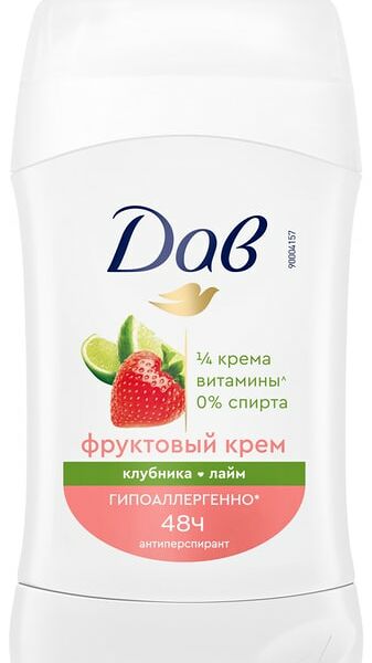 Антиперспирант стик Дав Фруктовый крем клубника-лайм 40 мл