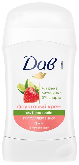 

Антиперспирант стик Дав Фруктовый крем клубника-лайм 40 мл