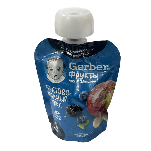 Пюре Gerber pauch фруктово-ягодная смесь 90г