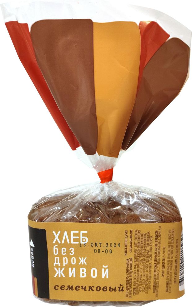 

Хлеб ДариДобро Семечковый бездрожжевой 250 г