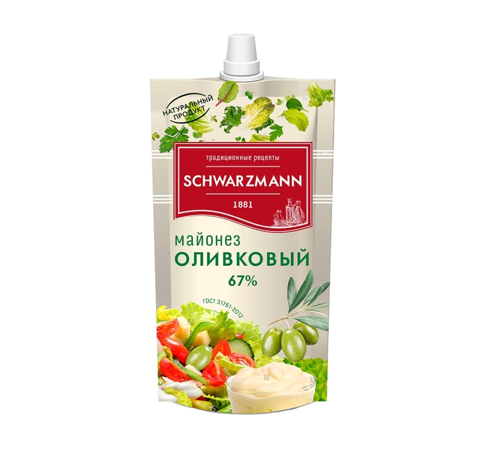 

Майонез SCHWARZMANN Оливковый 67% дой-пак