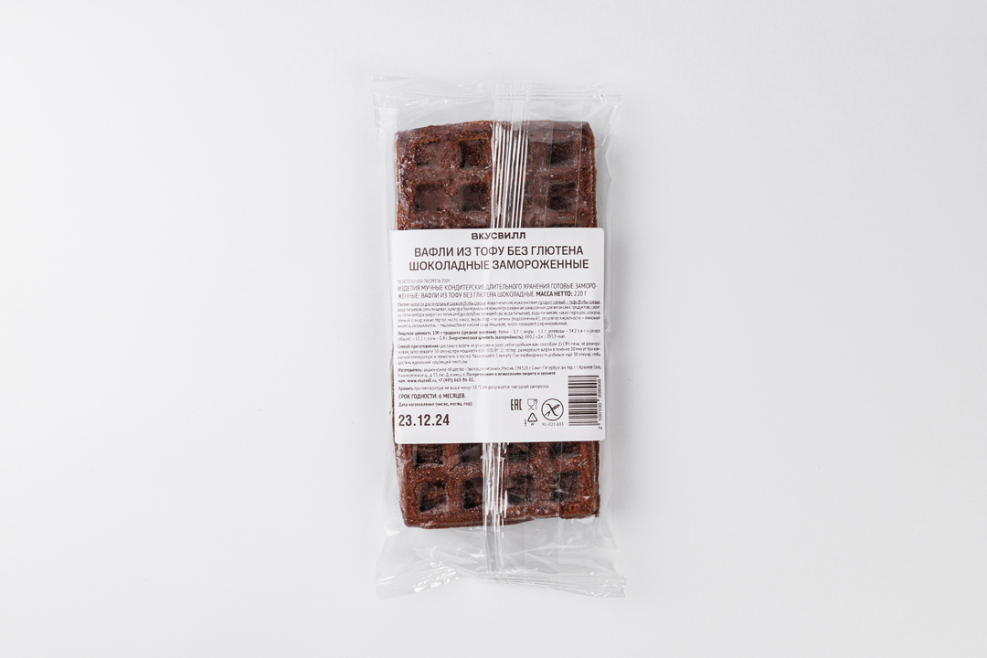 

Вафли из тофу без глютена шоколадные 220 г