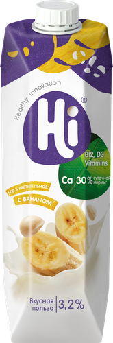 

Напиток соевый Hi с бананом 3.2% 1 л