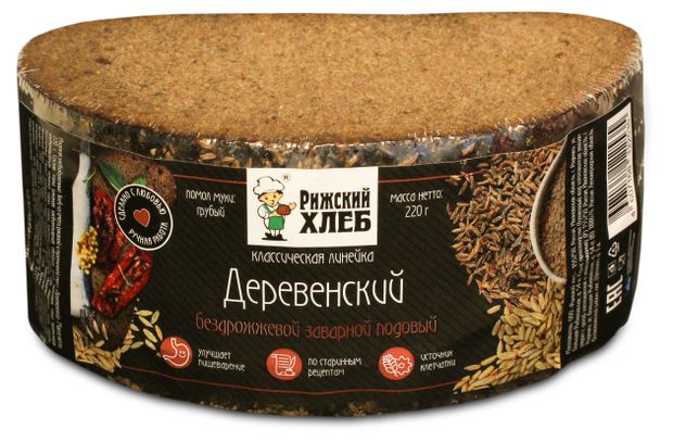 

Хлеб Рижский хлеб Деревенский бездрожжевой в нарезке, половинка