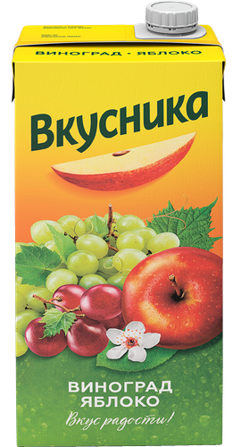 Напиток Вкусника сокосодержащий виноград, яблоко 950 мл