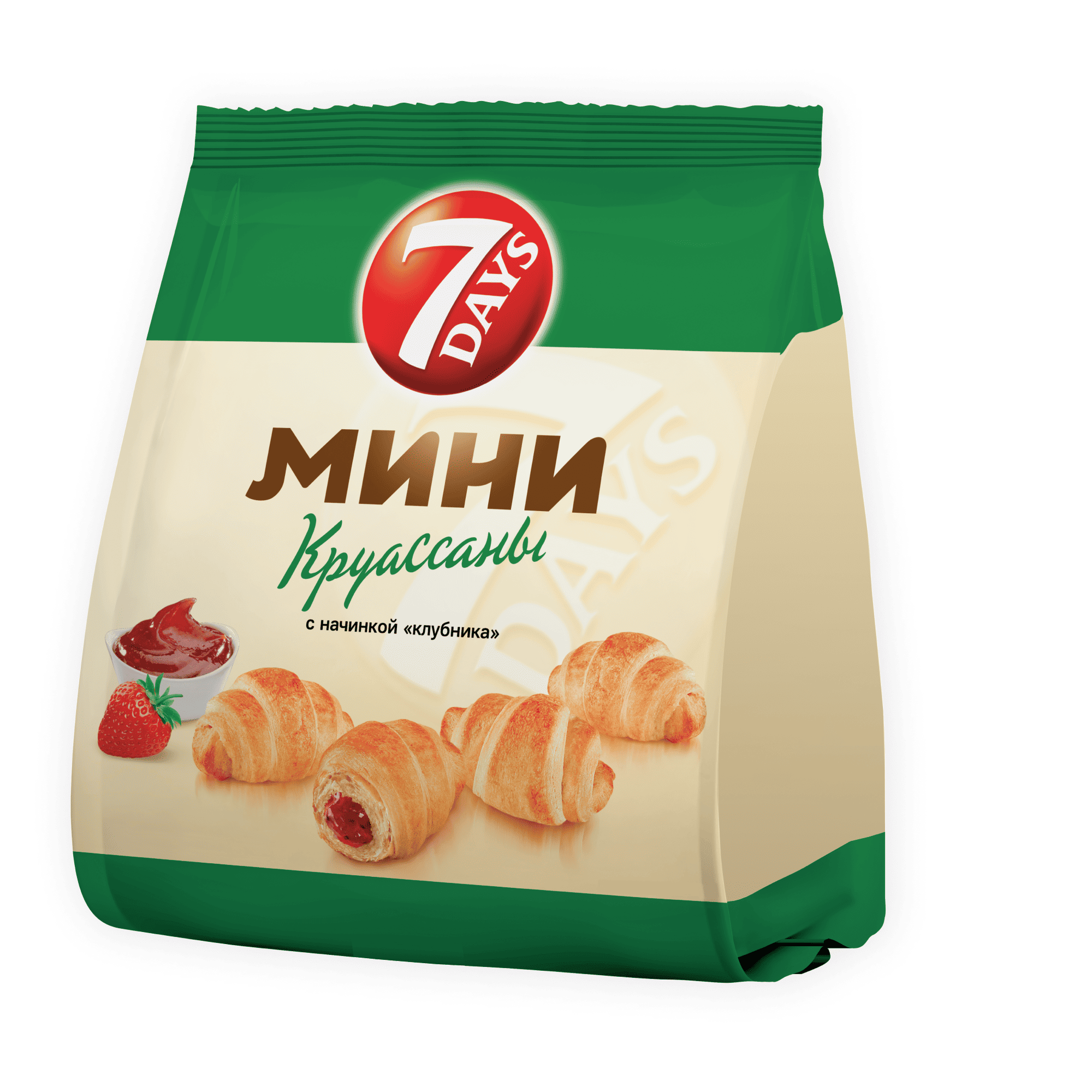 

Мини круассаны 7 Days с начинкой клубника 265 г