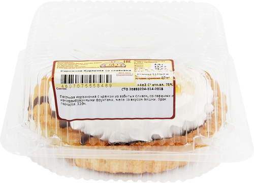 

Пирожное Антонов двор Корзинка со сливками 100 г