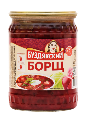 Борщ консервированный Буздякский из свежей капусты с зеленью 500 г