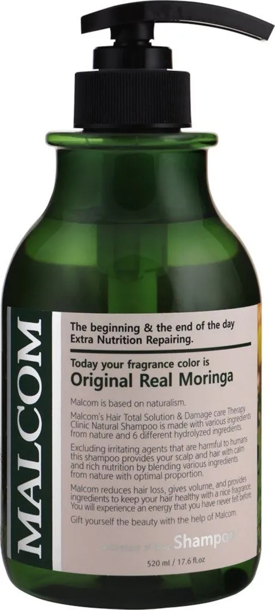 

Шампунь для волос Malcom Original real moringa 520 мл