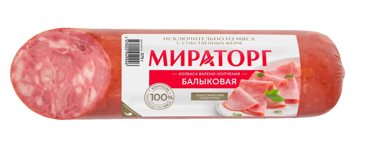 

Колбаса варёно-копчёная Мираторг Балыковая 375 г