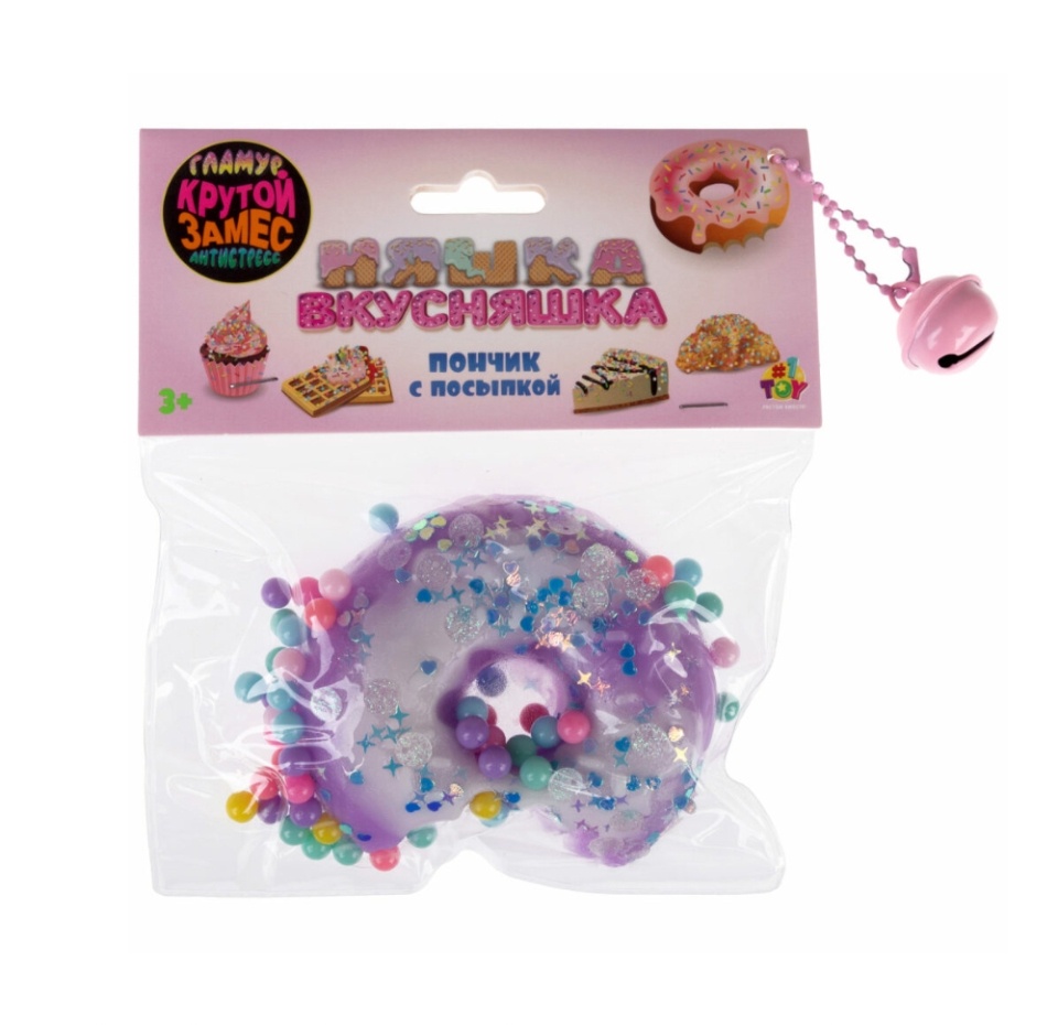 

Игрушка-антистресс 1Toy Крутой замес Пончик с посыпкой, 1 шт. в ассортименте