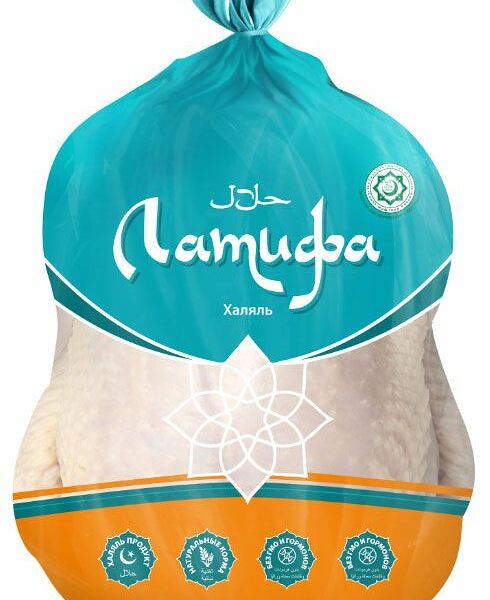 Тушка цыпленка-бройлера Латифа Халяль охлажденная, вес