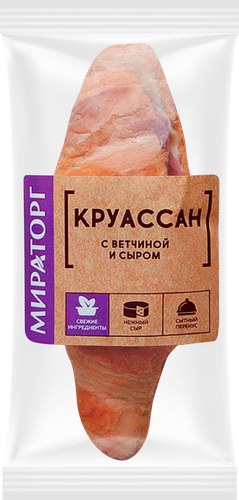 

Круассан Мираторг с ветчиной и сыром замороженный 110 г