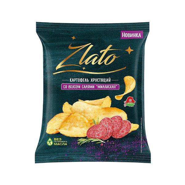 Картофель хрустящий Zlato со вк салями миланская 70г