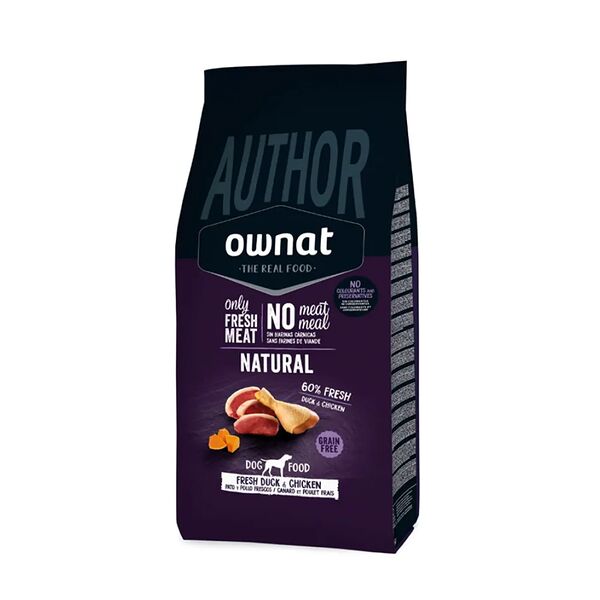 Author Сухой корм Ownat для взрослых собак, со свежим мясом утки и курицы, 3 кг