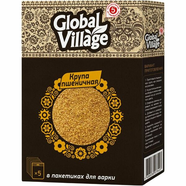 Крупа Global Village пшеничная 5х80 г