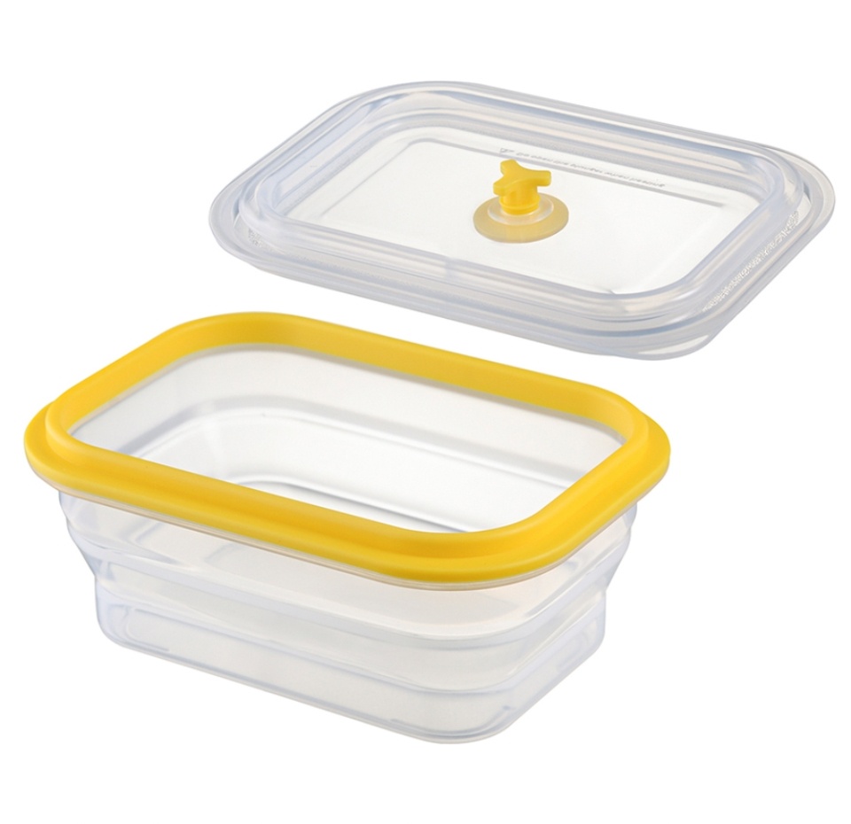 

Контейнер Smart Solutions для переноски и хранения силиконовый прямоугольный складной Silikobox, 600 мл, желтый, Китай