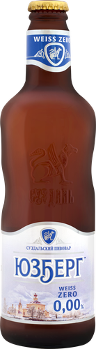 

Пиво светлое безалкогольное Суздальский пивовар Юзберг Weiss Zero пшеничное нефильтрованное стекло 470 мл