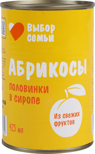 Абрикосы Выбор семьи половинки в сиропе 425 мл