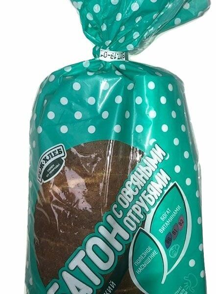 Батон Реж-хлеб с овсяными отрубями нарезка 300 г