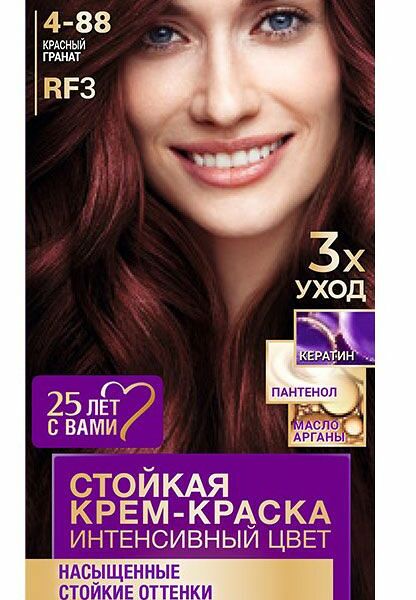 Краска для волос Palette Интенсивный цвет тон RF3, красный гранат, 110 мл
