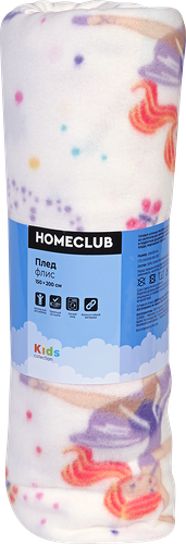 Плед Homeclub Kids флис 1 шт. в ассортименте 150х200 см