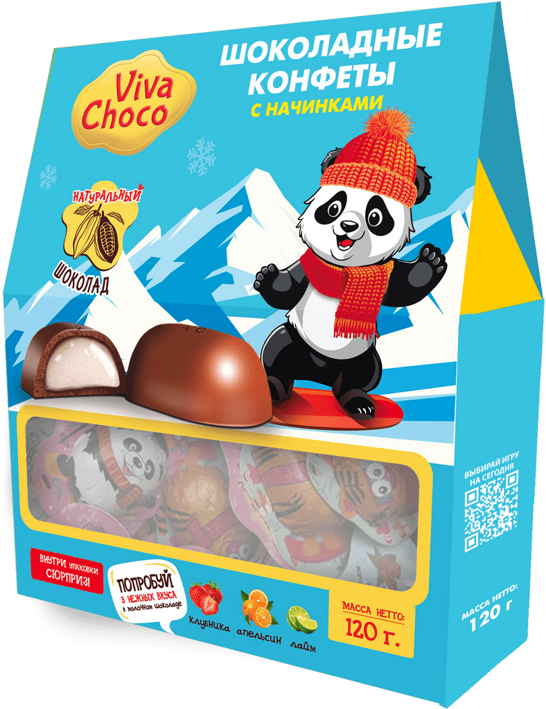 

Конфеты шоколадные Viva Choco Winter с начинками 120 г