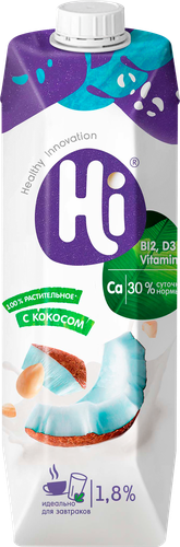 

Напиток растительный Hi с кокосом 1.8% 1 л