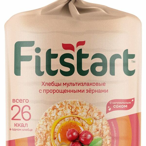 Хлебцы мультизлаковые Fitstart брусника, имбирь и мёд 100 г