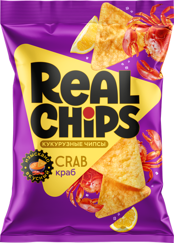 

Чипсы кукурузные Real Chips Краб 85 г