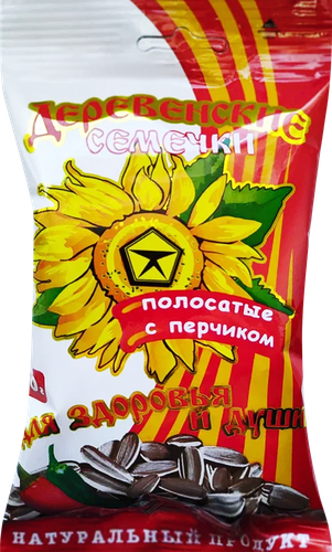 

Семечки подсолнечника Деревенские обжаренные соленые с перцем 70 г