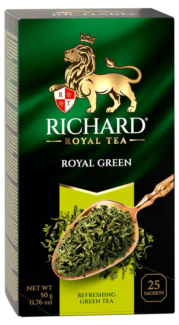 

Чай зеленый Richard Royal Green байховый 25 пакетиков × 2 г