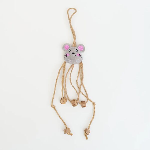 Игрушка для кошек Petmax Мышь с мататаби-дразнилка на палец