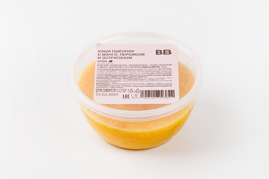 

Каша пшённая ВкусВилл с манго, персиком и эстрагоном 250 г