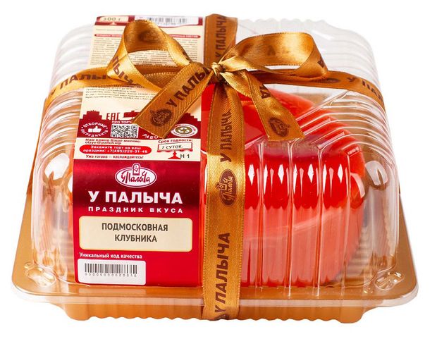 

Торт бисквитный У Палыча Подмосковная клубника охлажденный 500 г