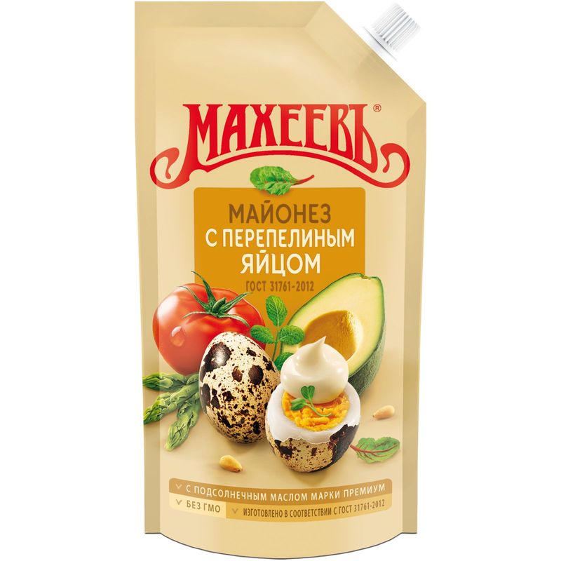 

Майонез Махеевъ с перепелиным яйцом 67% 190 г