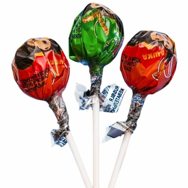 Карамель Sweet Bar леденцовая на палочке с жевательной резинкой со вкусом апельсина, яблока 1 шт в ассортименте 15 г