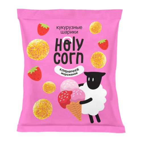 

Кукурузные шарики Holy Corn Клубничное мороженное 30 г
