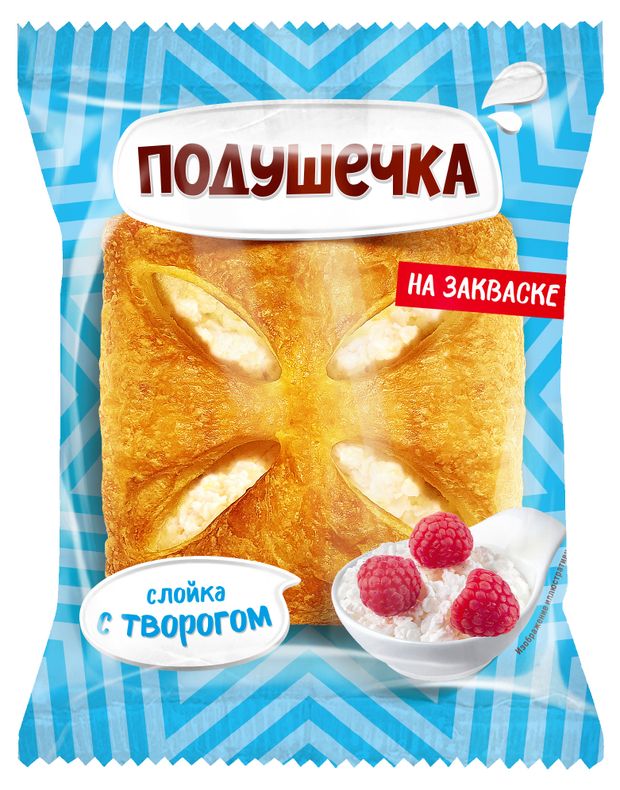 

Слойка БКК Подушечка с творожной начинкой 80 г