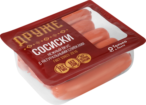 

Сосиски Друже Нежные со сливками 450 г