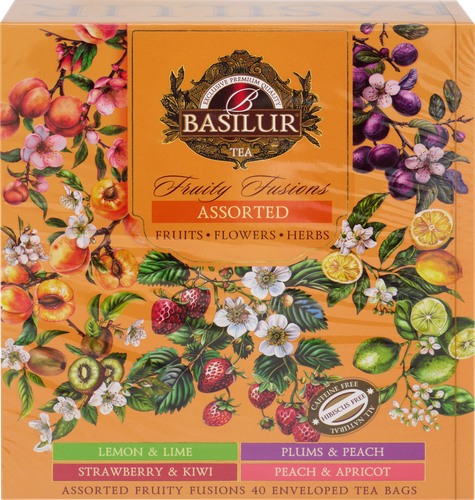

Чай зеленый Basilur Fruity Fusions ассорти к/уп, 40 шт x 1.8 г