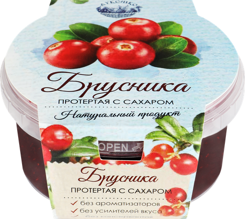 

Брусника протертая ФЭГ с сахаром 200 г