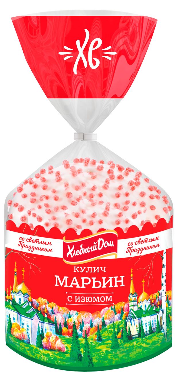 

Кулич Хлебный дом Марьин с изюмом 300 г