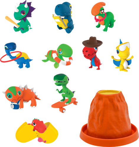 

Игрушка Funky Toys Volcano Динозавр в вулкане, фигурка-сюрприз, 10 героев, в ассортименте 1 шт