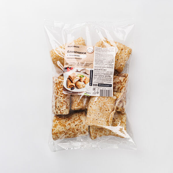 Блинчики с творогом ВкусВилл замороженные 800 г