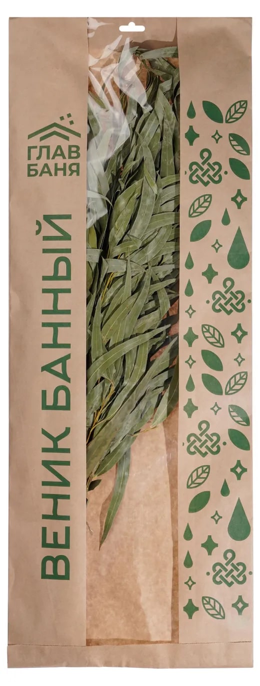 

Веник банный ГлавБаня эвкалиптовый оригинальный 1 шт.