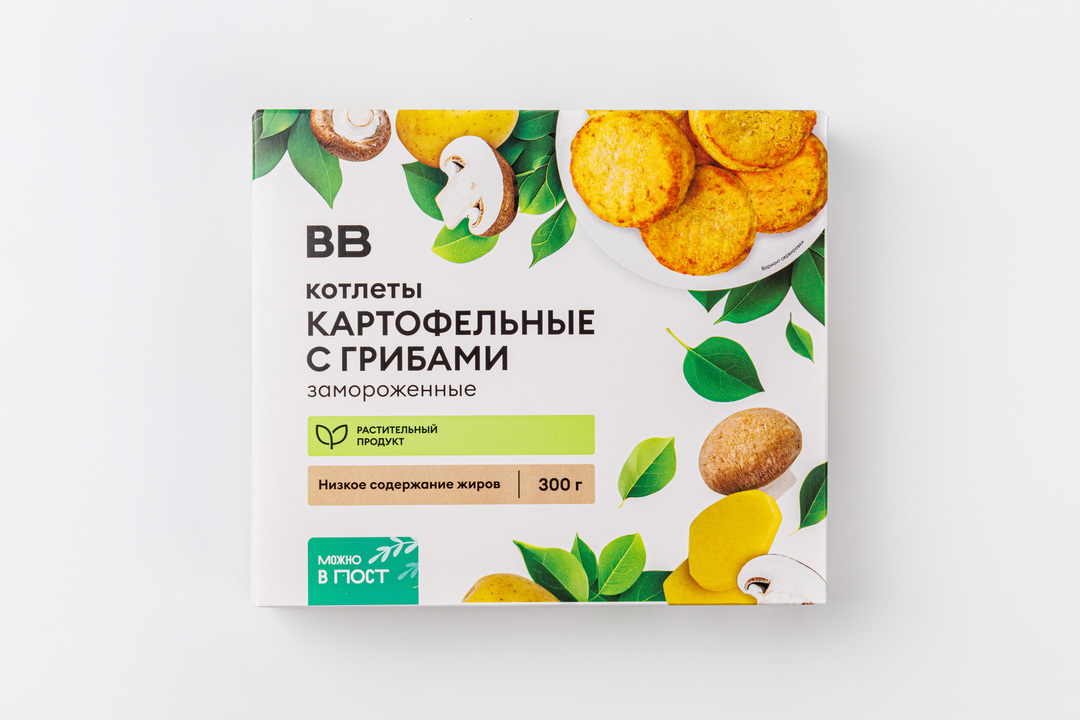

Котлеты ВкусВилл картофельные с грибами замороженные 300 г