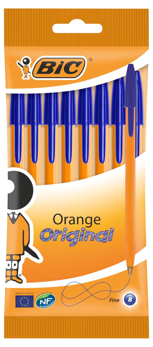 

Набор шариковых ручек Bic Orange Original синие, 8 шт.