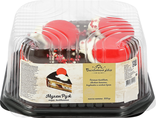 

Торт Бисквитный Двор Мулен руж 800 г